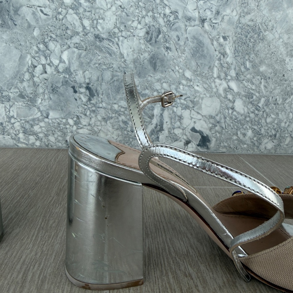 Silver Miu Miu Sandals - Picture 6 of 10
